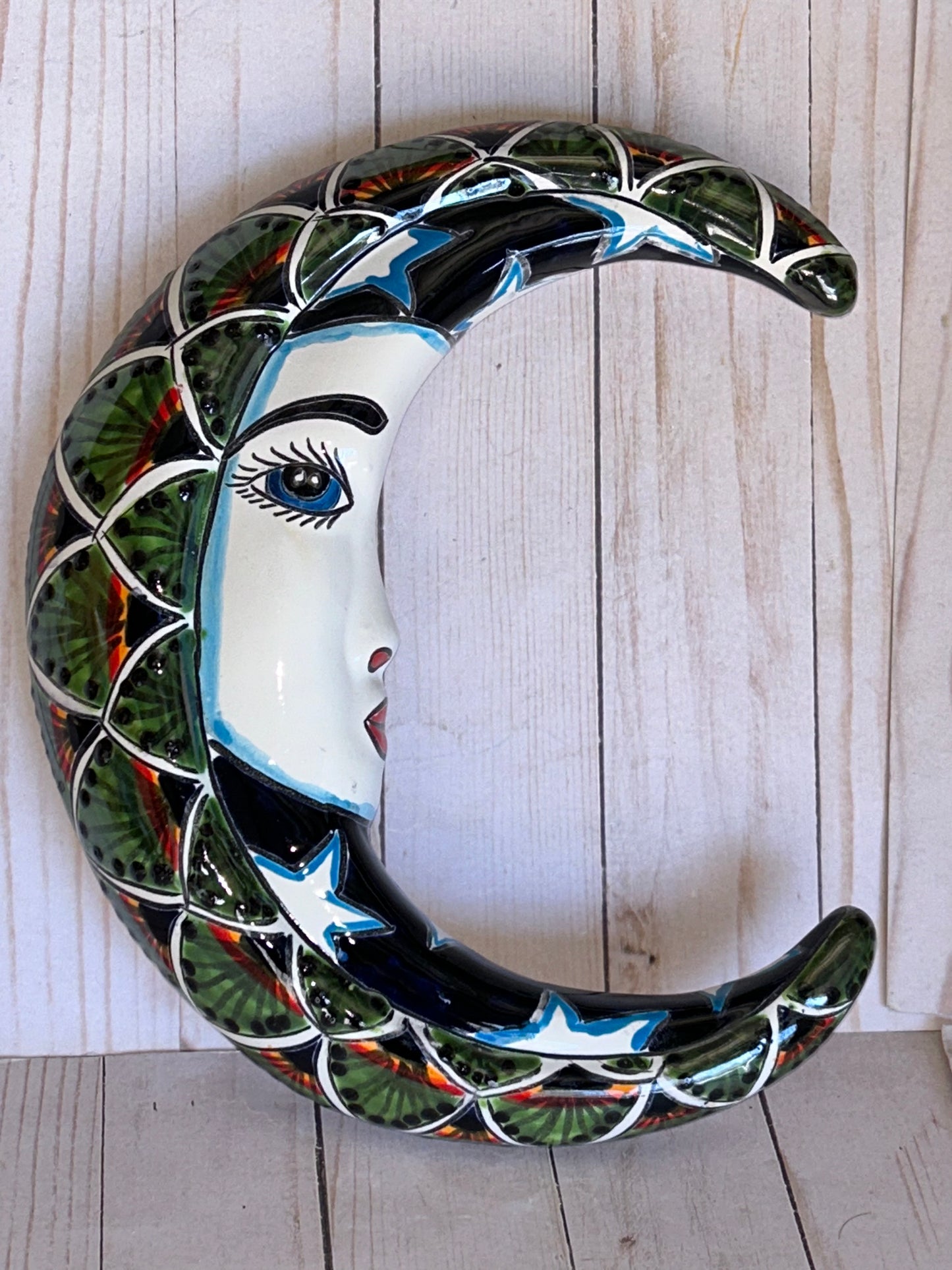 Wall Ceramic Talavera Moons 11.5" Height