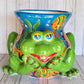 Talavera Frog Planter – Handmade Mexican Ceramic Frog Flower Pot