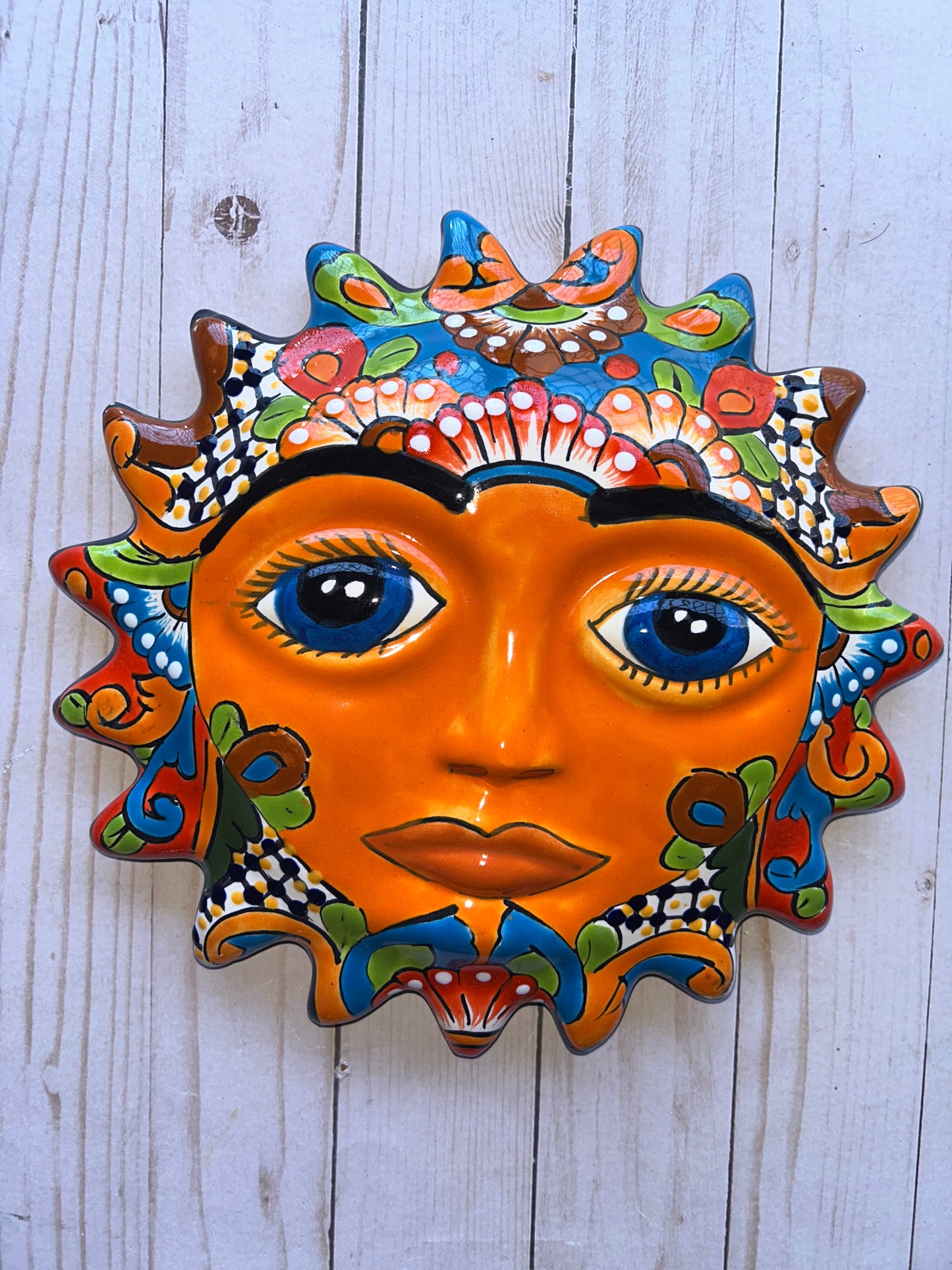 Talavera Hanging Plaque Suns