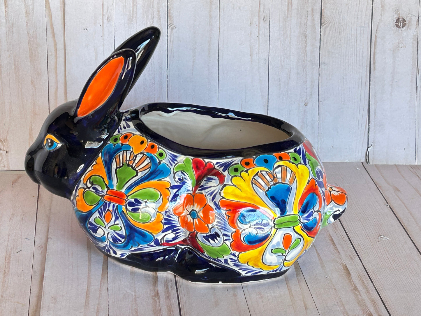HANDCRAFTED TALAVERA RABBITS FLOWERPOTS