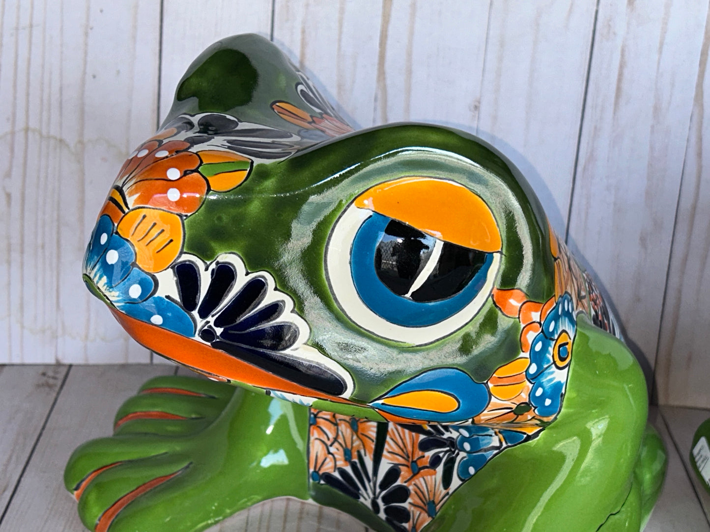 Talavera Flower Planter Frog