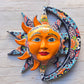 Handcrafted Talavera Sun & Moon Wall Art – Colorful Mexican Ceramic Wall Décor – 19.5” Diameter