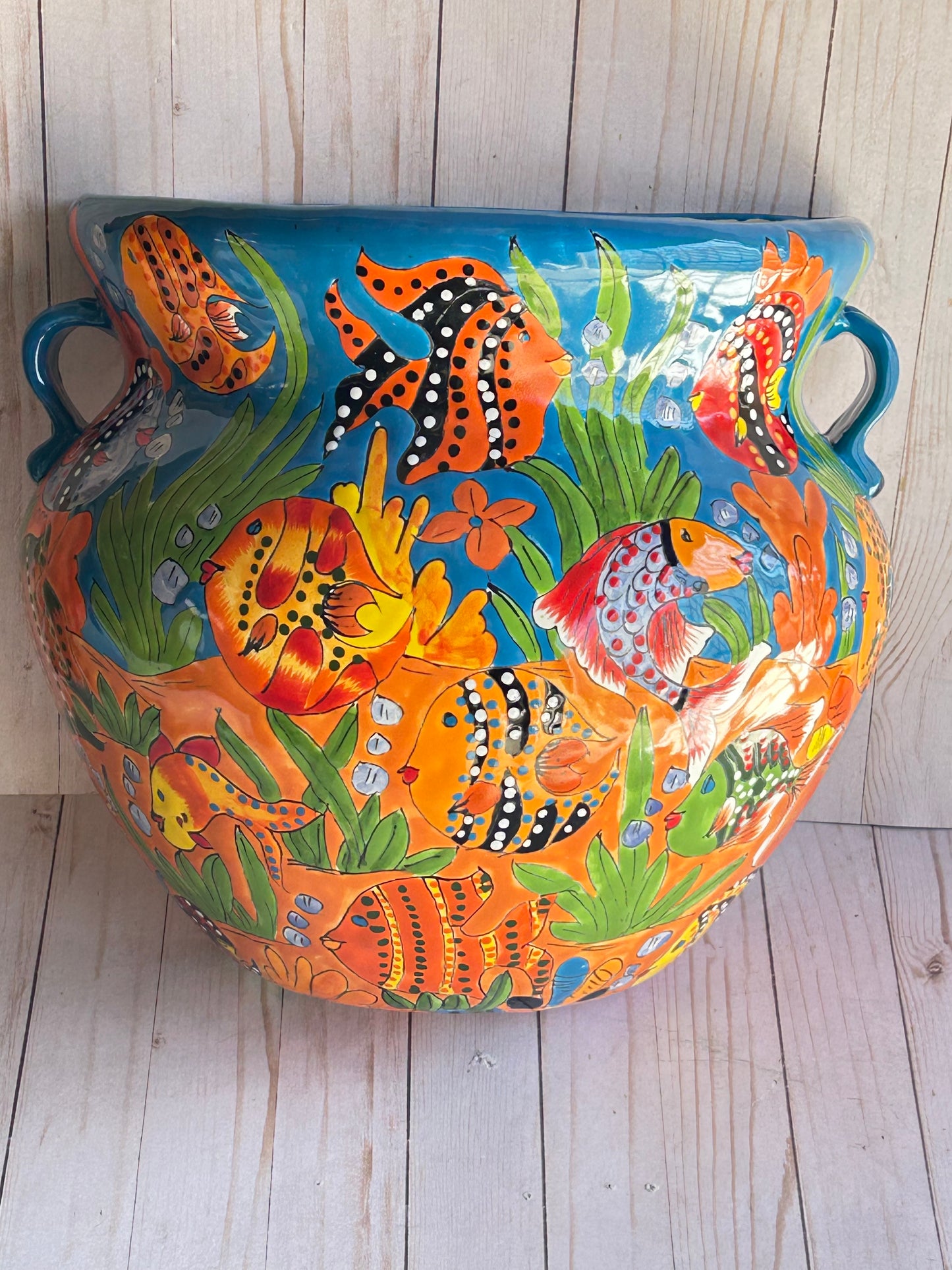 Hand-painted Wall Large Talavera Planters Mexican Style