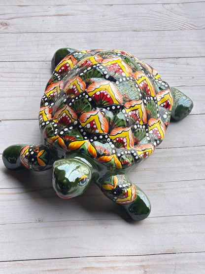 Handmade Talavera Ceramic Garden Turtles
