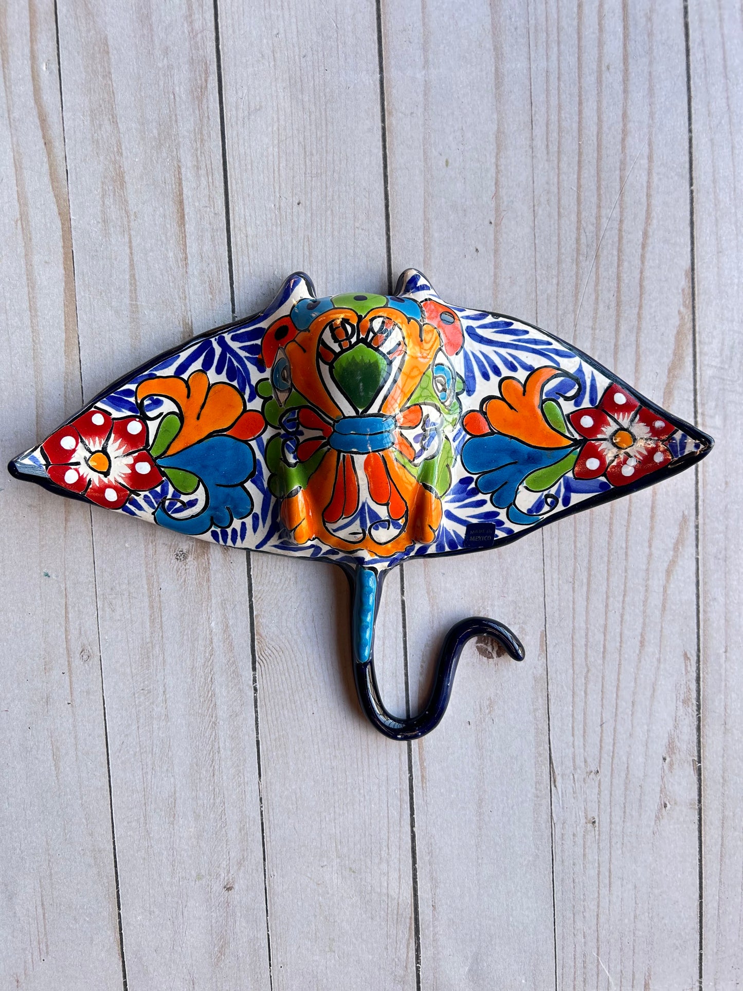 Handcrafted Talavera Ceramic Sculptures Hanging Manta Ray