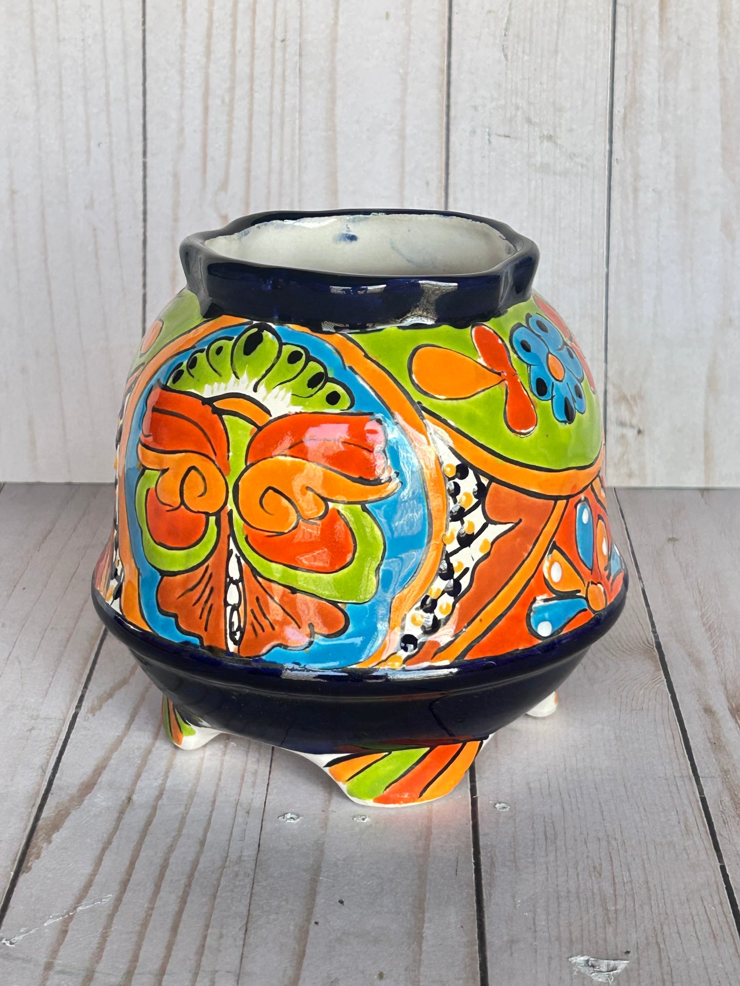 Talavera Turtle Planter- Handmade Mexican Ceramic Flower Pot