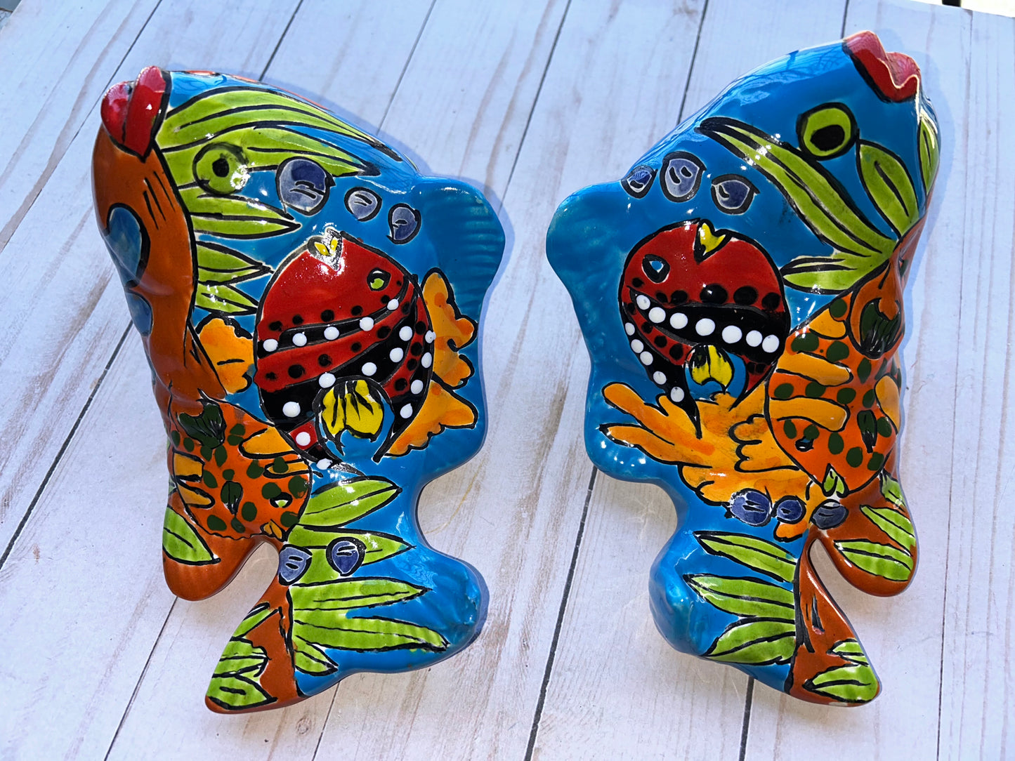 Set of Talavera Small Koi Fish