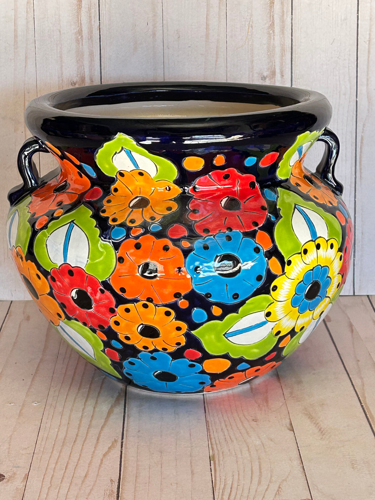 Handmade Talavera Michoacanas Planters 9.50 Tall