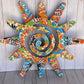 Hand-crafted Large Talavera ceramic Spiral Wall Sun