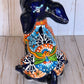 Sitting Handmade Talavera Chihuahua Figurines – Colorful Mexican Pottery Puppies