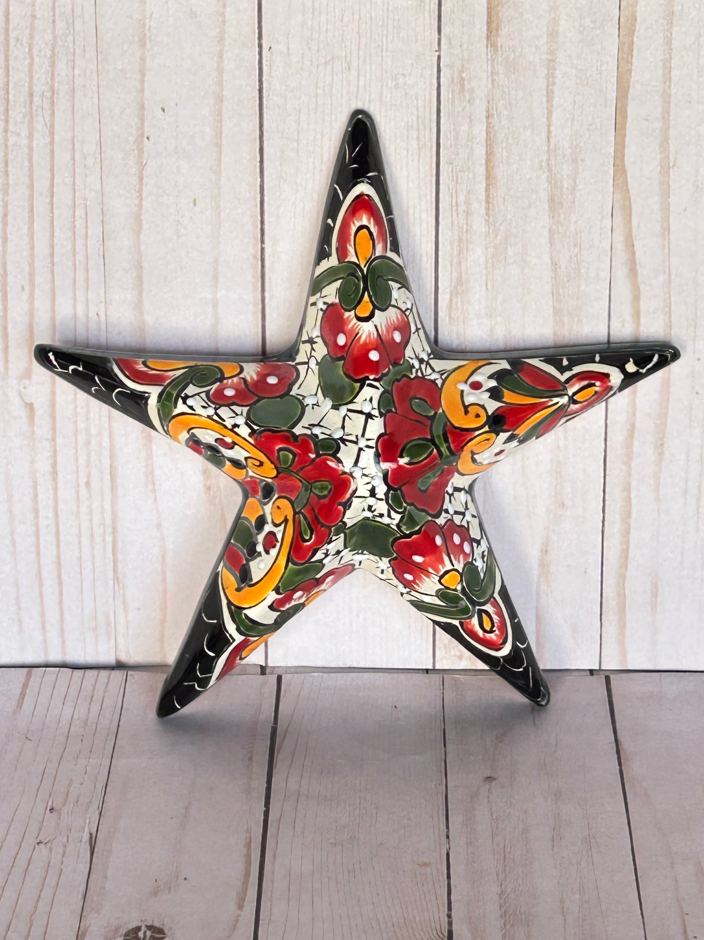 Hand-Crafted Talavera Ceramic Wall Star