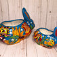 HANDCRAFTED TALAVERA RABBITS FLOWERPOTS