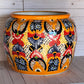 Round Handcrafted Talavera Flower Planters MD and LG size available.
