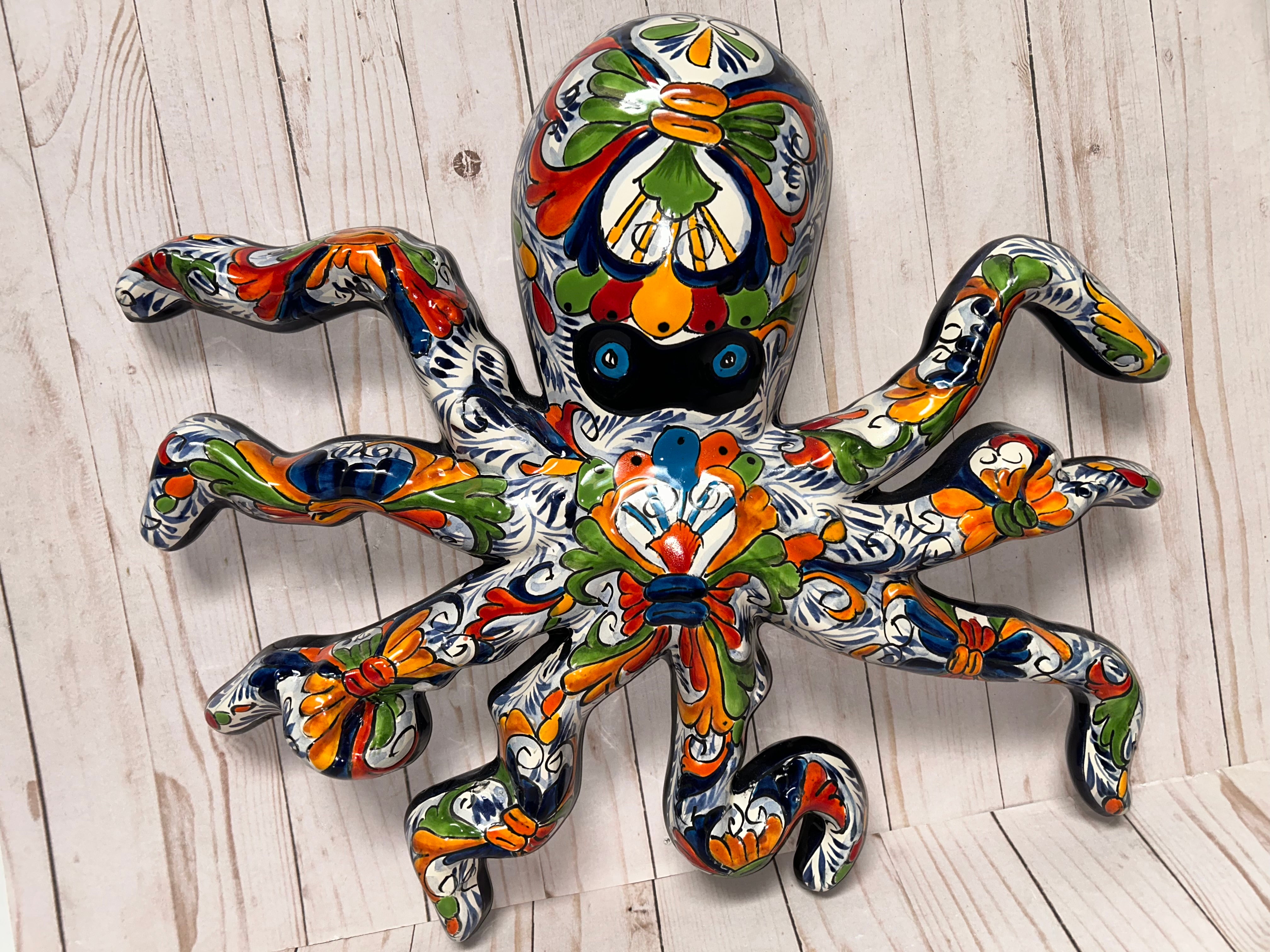 Handcrafted Talavera Ceramic Wall Hanging Octopus – Sol de Mexico