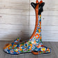Hand-Painted Talavera Giraffe – Mexican Folk Art Ceramic Figurine