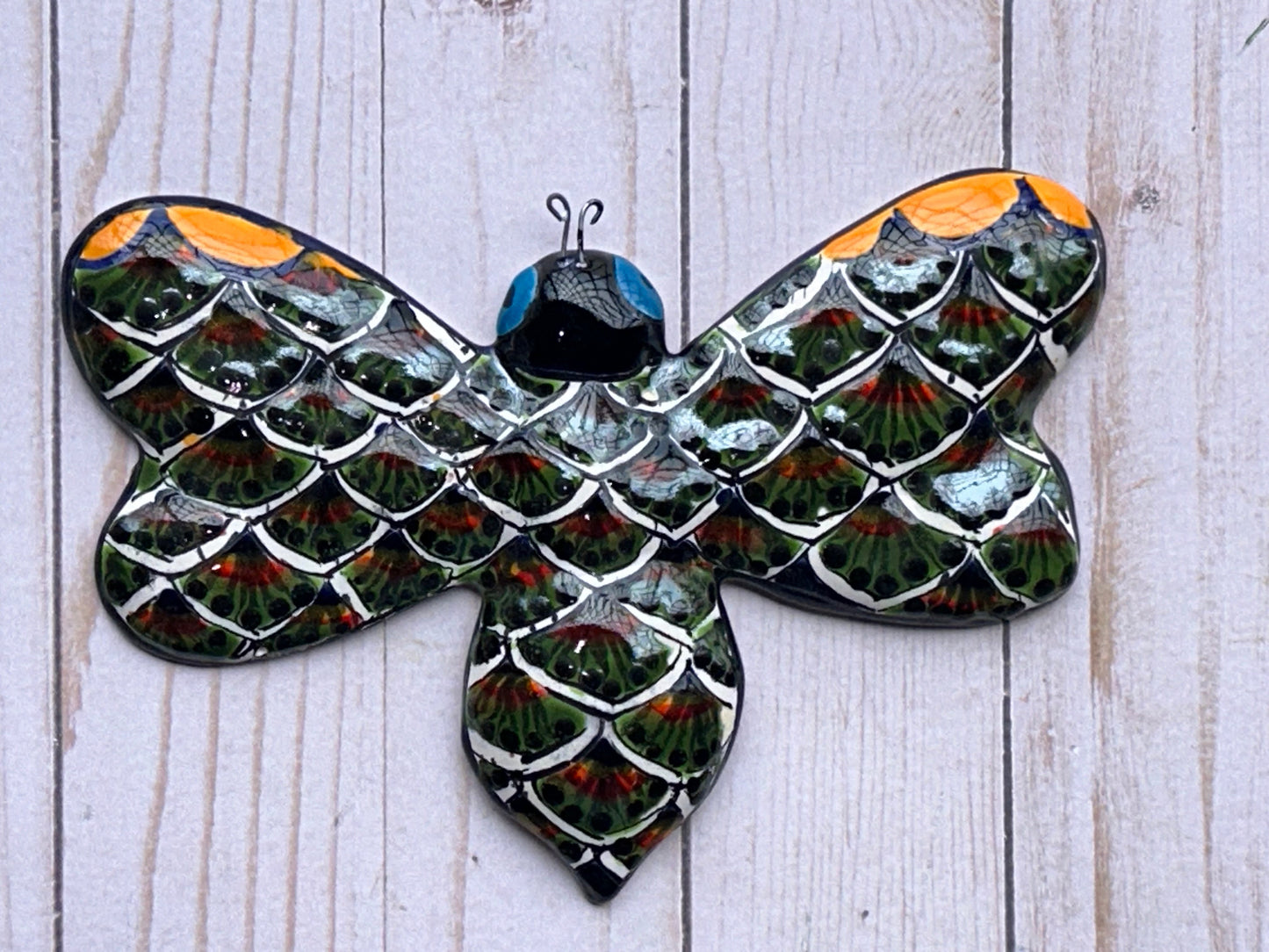 Hand-Painted Talavera Ceramic Wall Bees