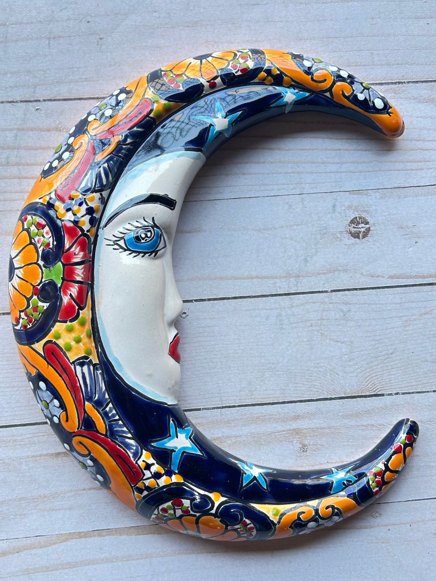 Wall Ceramic Talavera Moons 11.5" Height