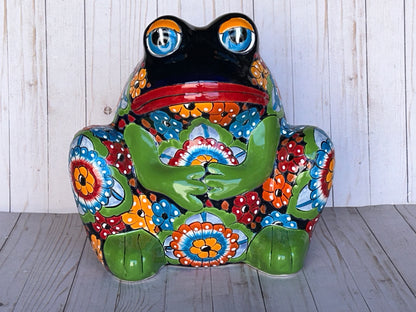 Beautiful Handmade Talavera Bullfrog Flower Planters