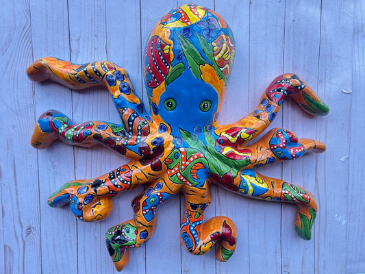 Handcrafted Talavera Ceramic Wall Hanging Octopus
