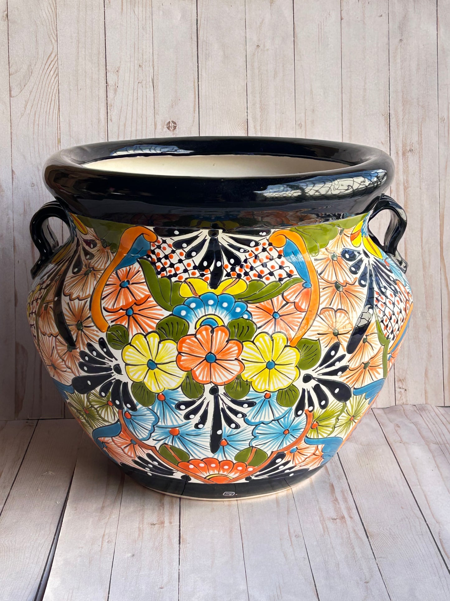 Handmade Talavera Michoacanas Planters MD-12.5"H/ LG-15"H