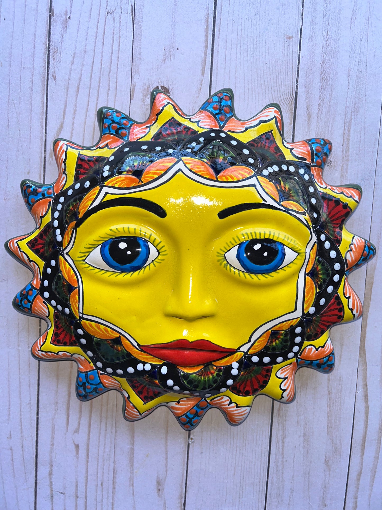 Talavera Hanging Plaque Suns