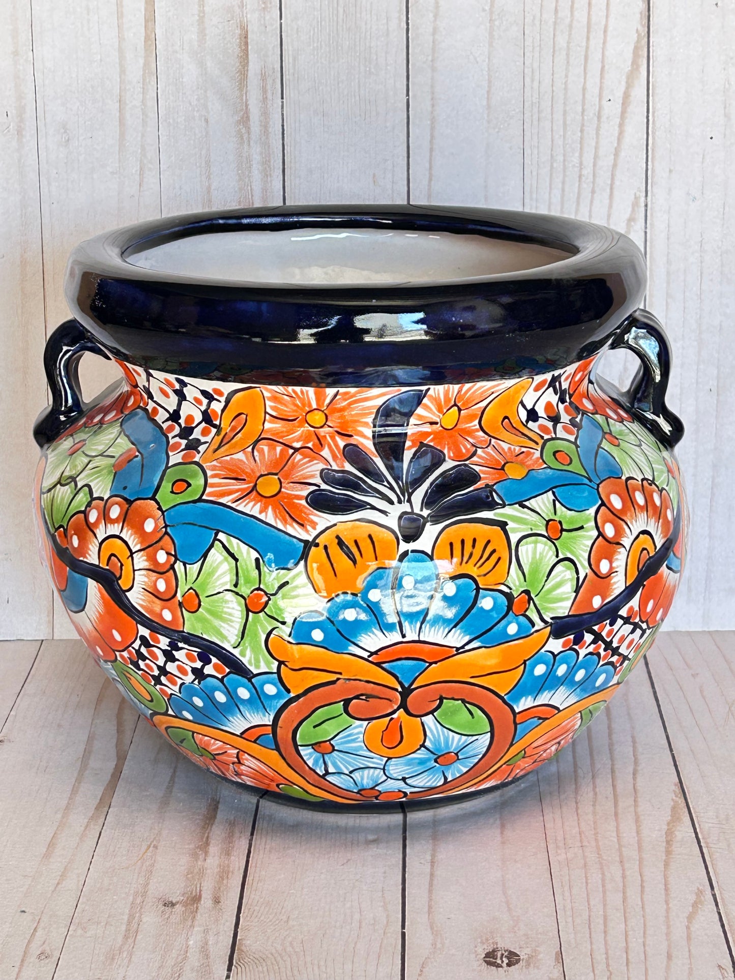 Handmade Talavera Michoacanas Planters 9.50 Tall