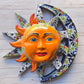 Handcrafted Talavera Sun & Moon Wall Art – Colorful Mexican Ceramic Wall Décor – 19.5” Diameter