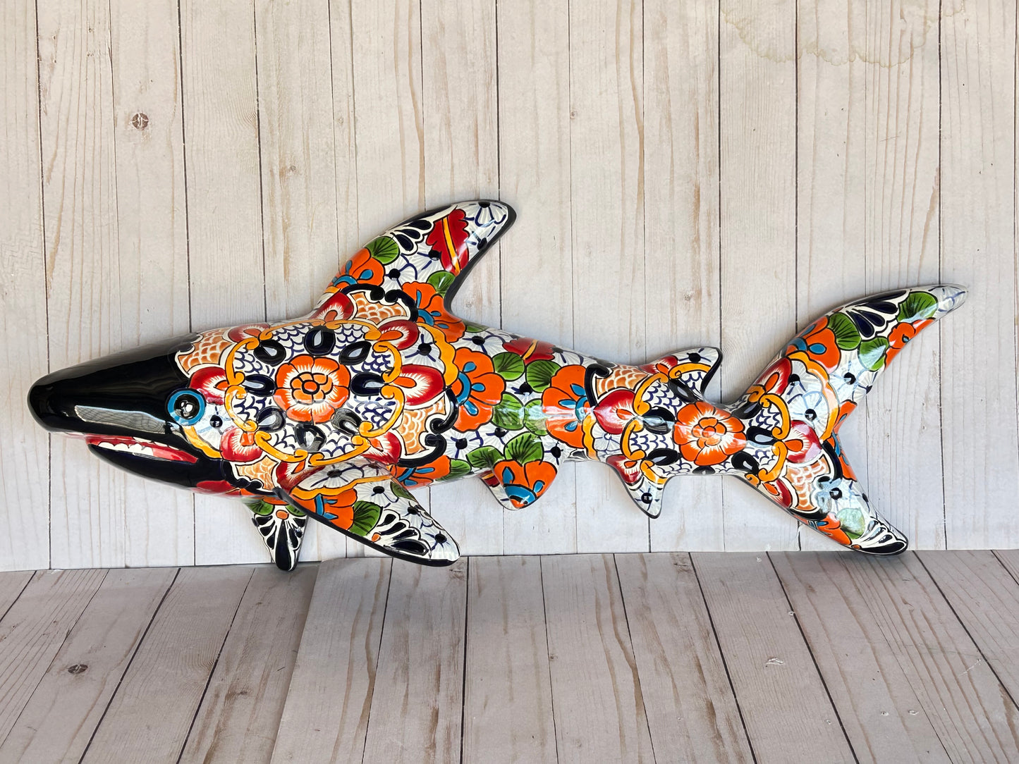 Talavera Ceramic Wall Shark