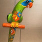 Handmade Ceramic Hanging Parrot: Classic Talavera Pattern Mexican Decor