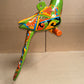 Handmade Ceramic Hanging Parrot: Classic Talavera Pattern Mexican Decor
