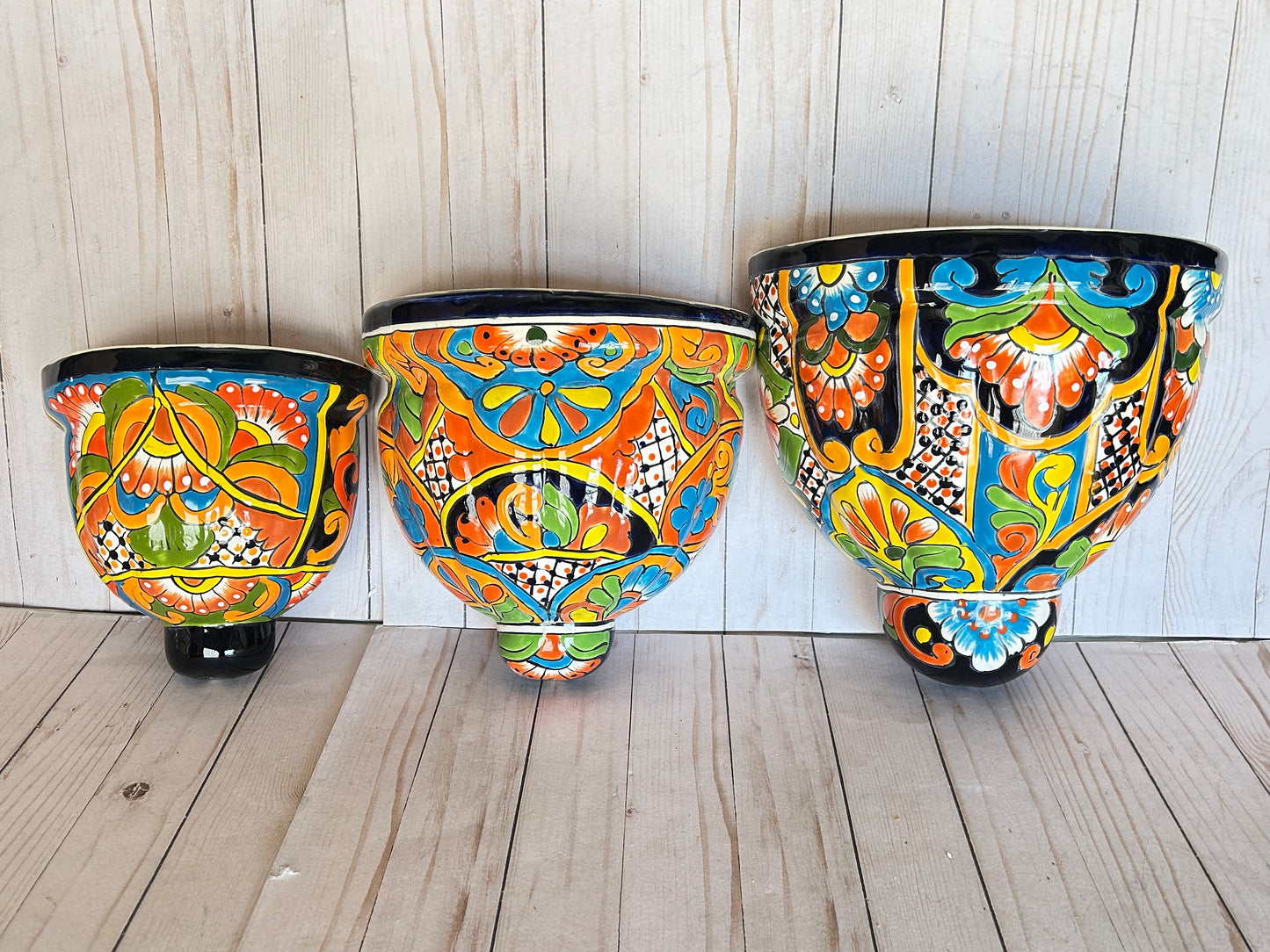 WALL PLANTERS CONE SHAPE CHOOSE SIZE AND COLOR