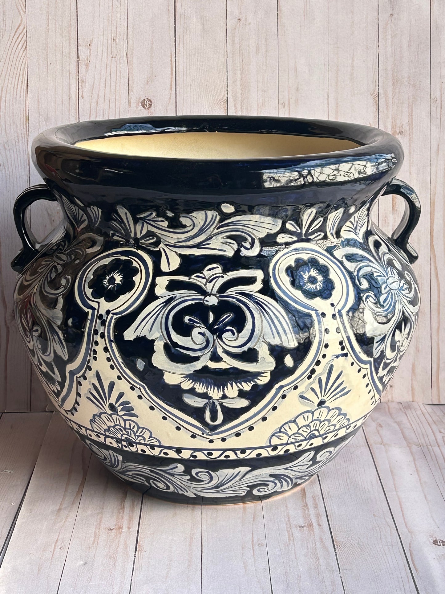 Handmade Talavera Michoacanas Planters MD-12.5"H/ LG-15"H