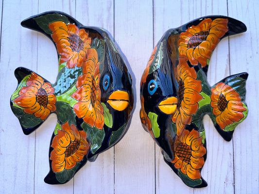 Wall Talavera Angel-Fish Set of 2pc.