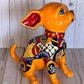 Sitting Handmade Talavera Chihuahua Figurines – Colorful Mexican Pottery Puppies