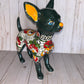 Adorable Large Talavera 13" Tall Ceramic Standing Chihuahua Dog