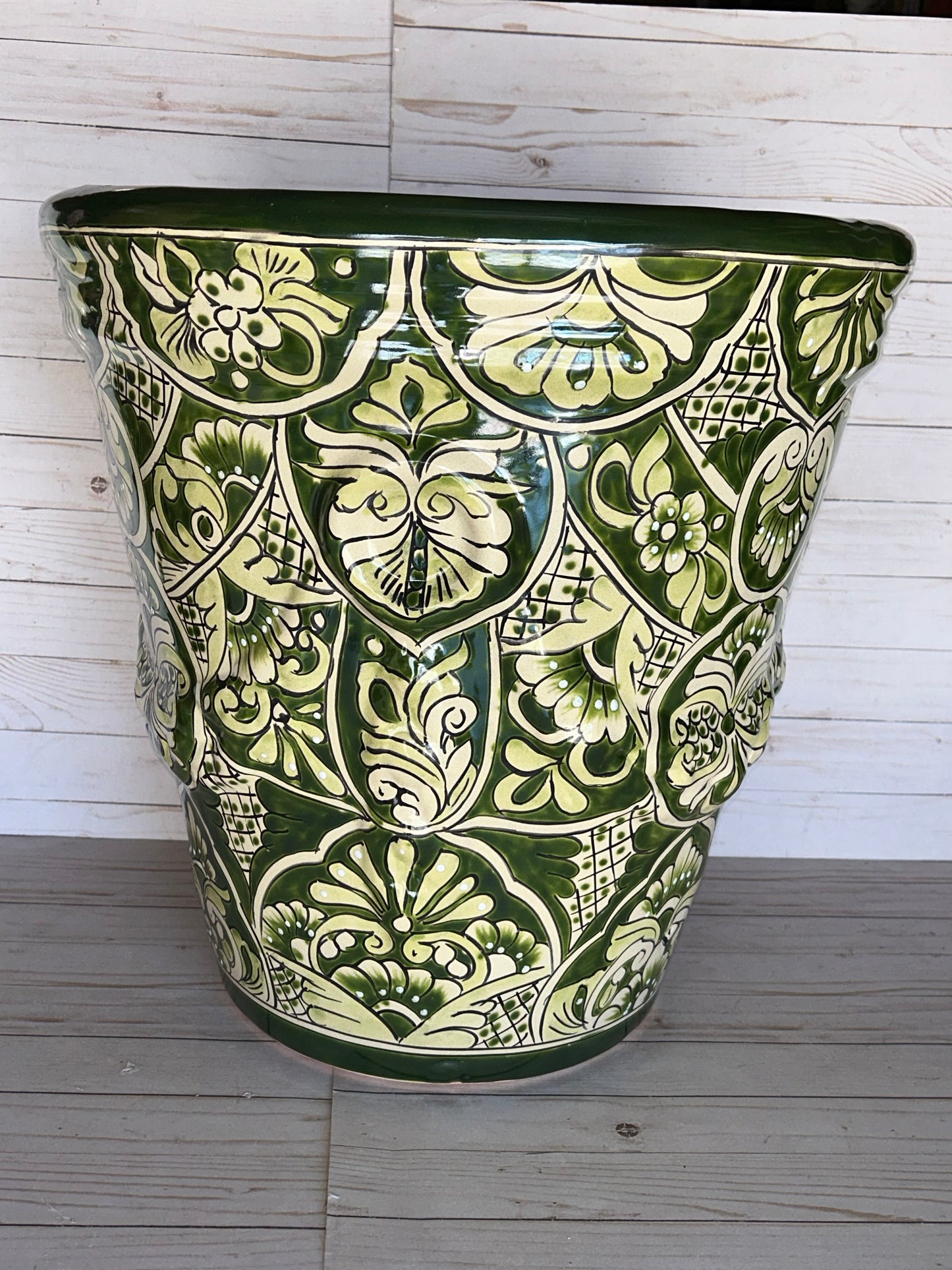 Jumbo Extra Large Handcrafted Talavera Planter – 21”H x 21” Top Diameter x 12.5” Bottom Diameter