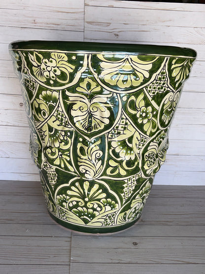 Jumbo Extra Large Handcrafted Talavera Planter – 21”H x 21” Top Diameter x 12.5” Bottom Diameter