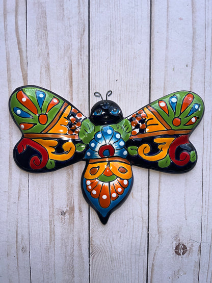 Hand-Painted Talavera Ceramic Wall Bees