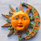 Handcrafted Talavera Sun & Moon Wall Art – Colorful Mexican Ceramic Wall Décor – 19.5” Diameter