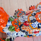 Hand Painted Mexican Ceramic Talavera Alligator Sculpture