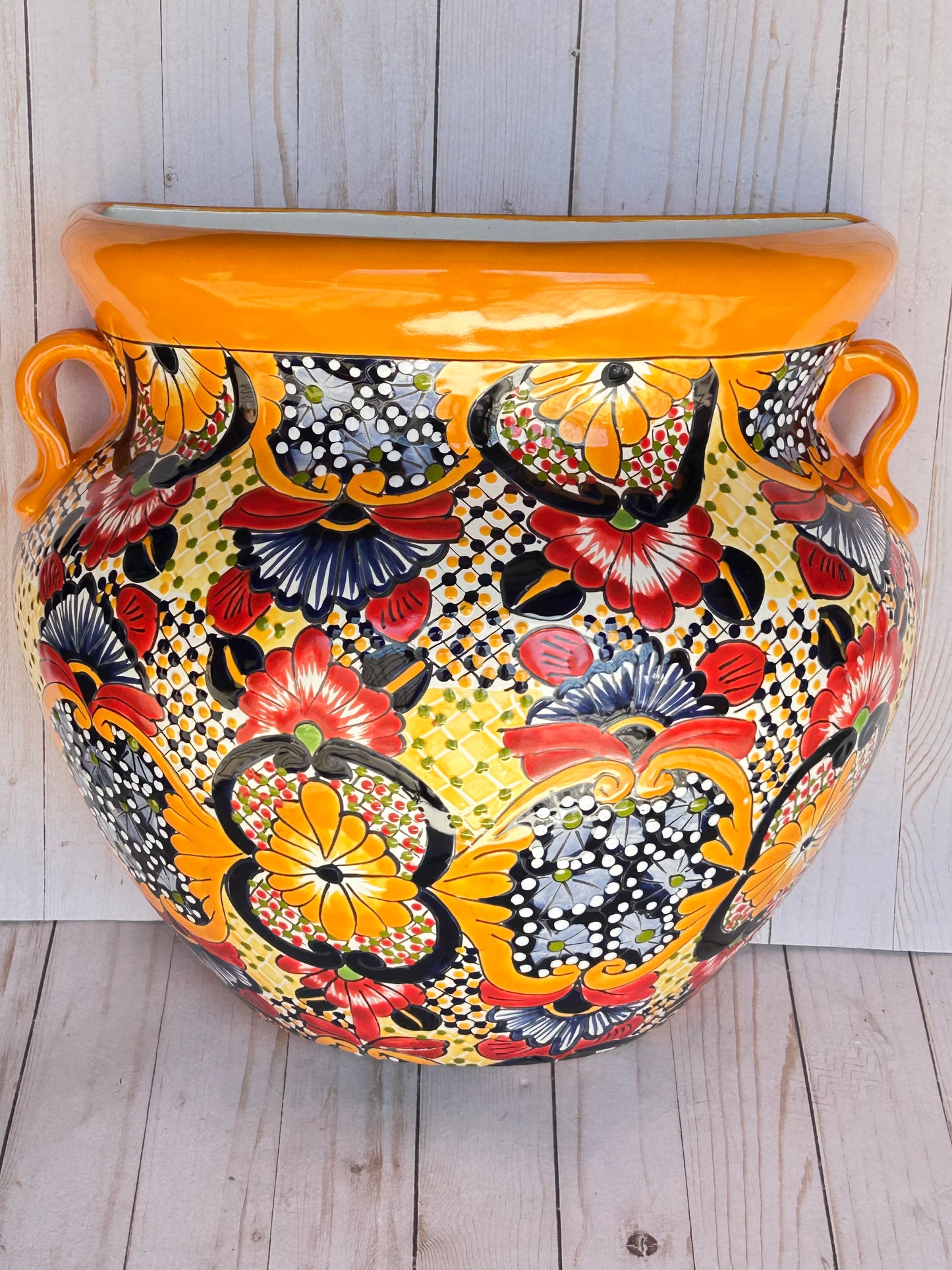 Hand-painted Wall Large Talavera Planters Mexican Style