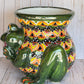 Talavera Frog Planter – Handmade Mexican Ceramic Frog Flower Pot