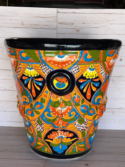 Jumbo Extra Large Handcrafted Talavera Planter – 21”H x 21” Top Diameter x 12.5” Bottom Diameter