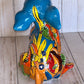 Sitting Handmade Talavera Chihuahua Figurines – Colorful Mexican Pottery Puppies