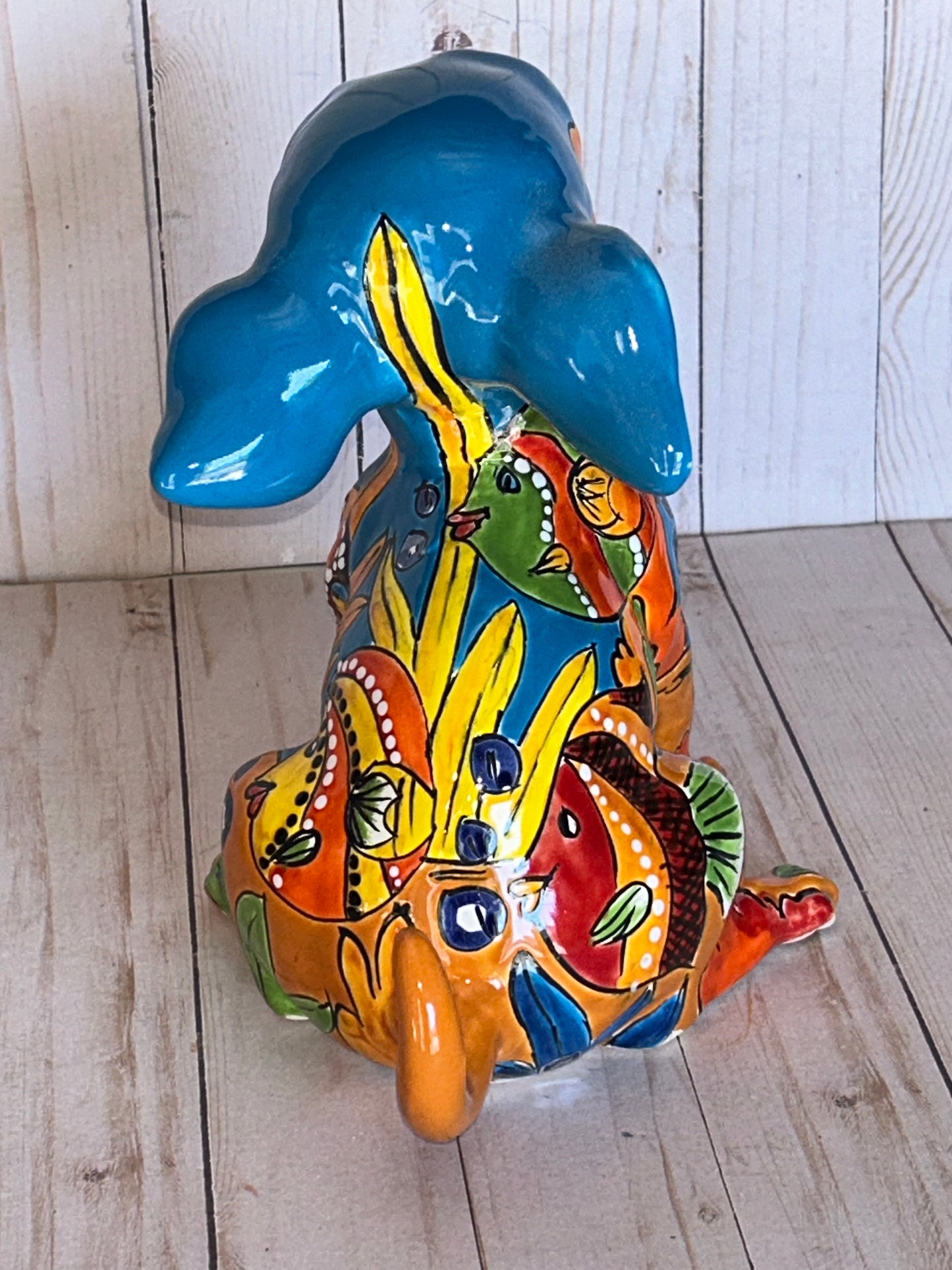 Sitting Handmade Talavera Chihuahua Figurines – Colorful Mexican Pottery Puppies