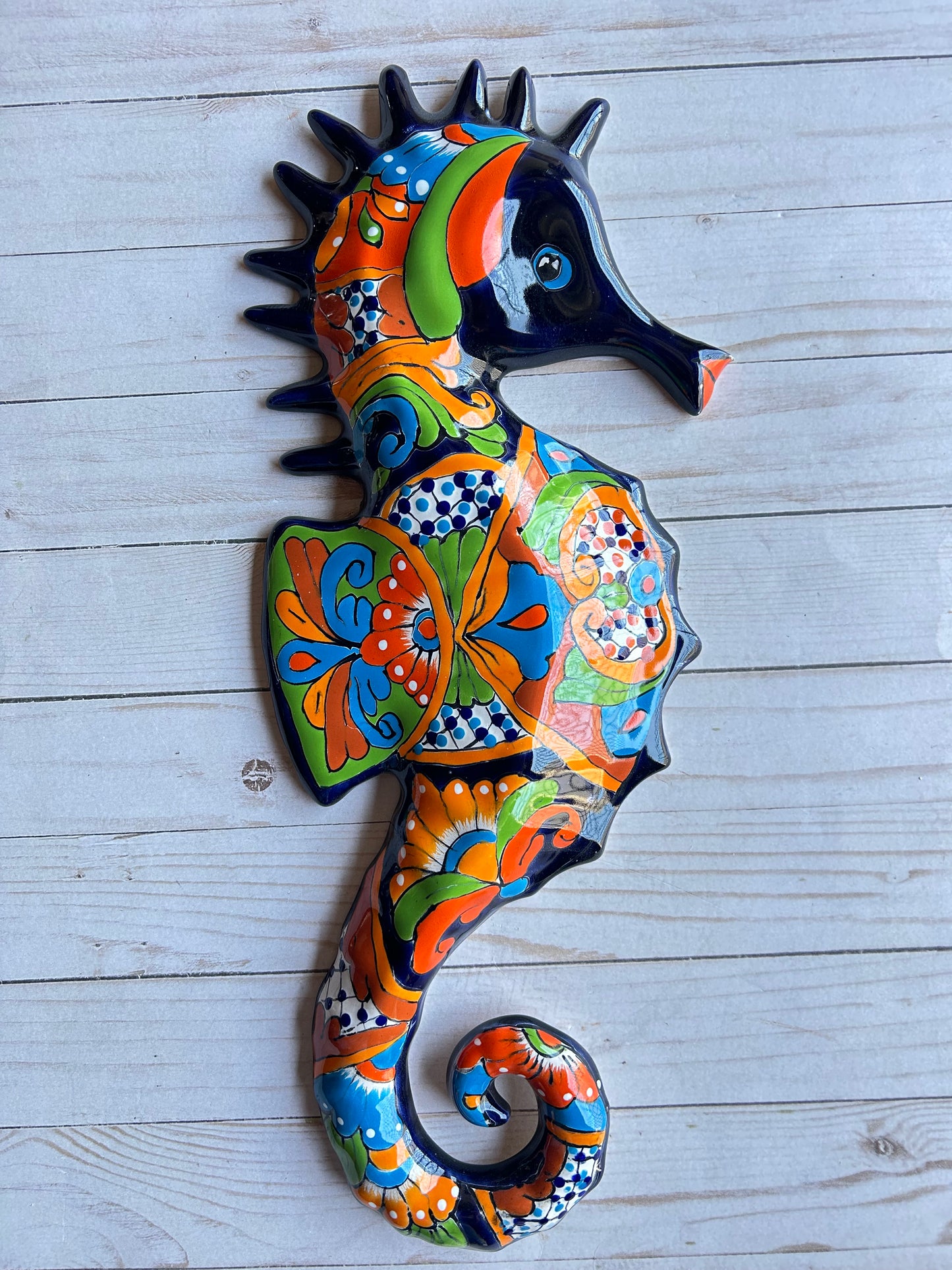 Large Talavera Seahorse