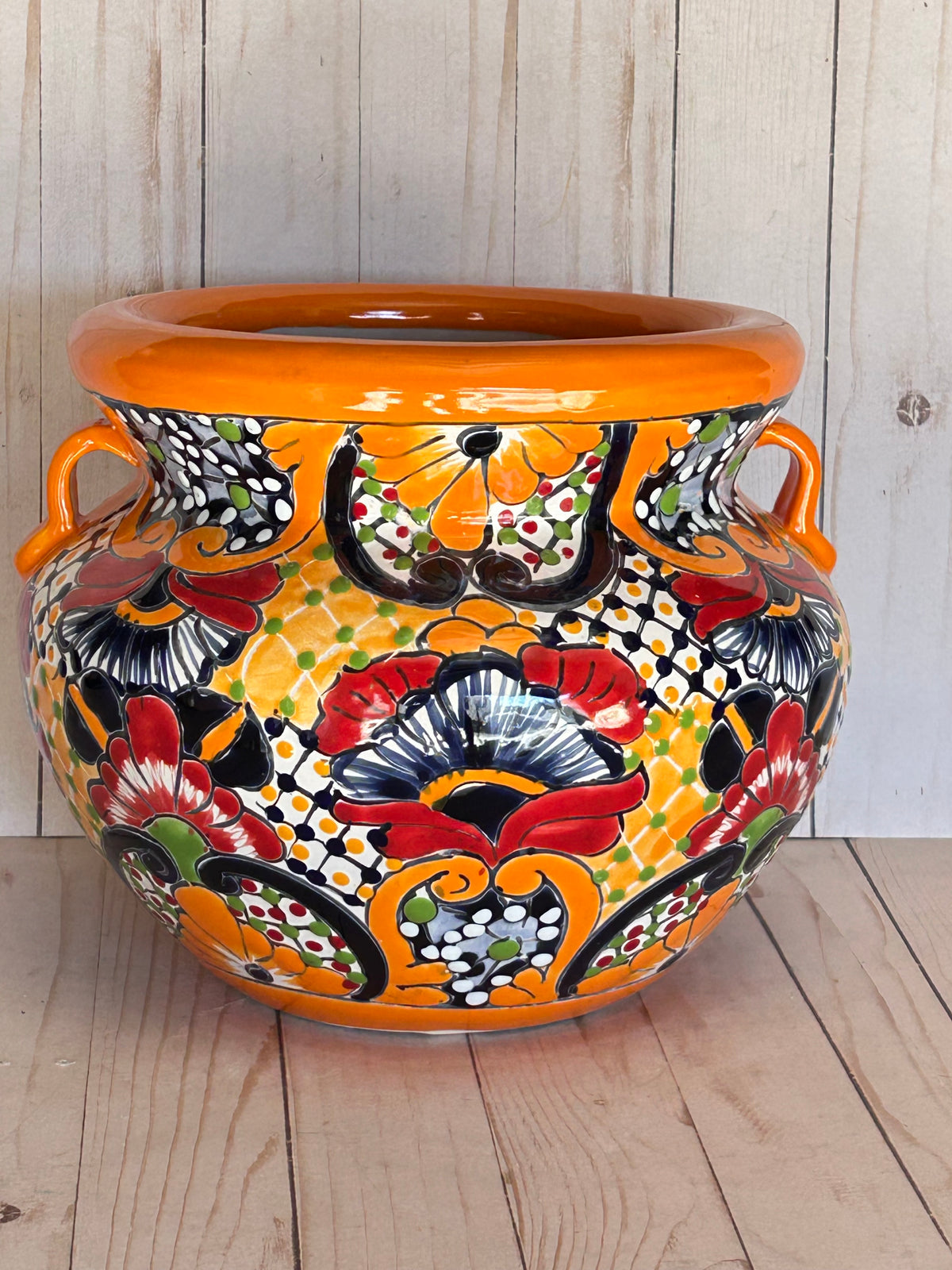 Handmade Talavera Michoacanas Planters 9.50 Tall