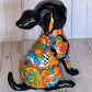 Sitting Handmade Talavera Chihuahua Figurines – Colorful Mexican Pottery Puppies