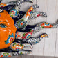 Handcrafted Large Talavera Sun Face Wall Art – Mexican Ceramic Decor, Vibrant Folk Art