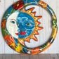 Handcrafted Large Mexican Talavera Hanging Eclipses